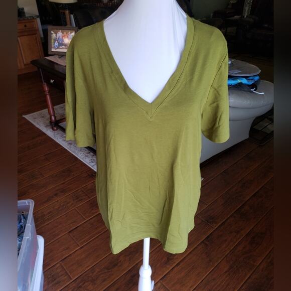 Joan Vass New York XL green short sleeve - Picture 2 of 5